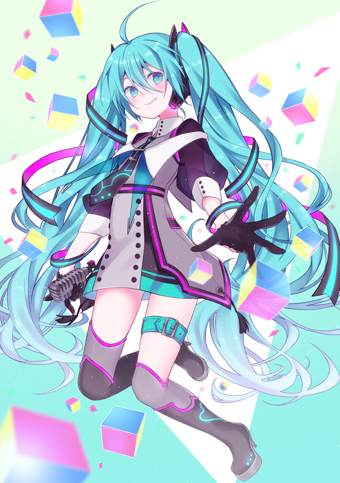 【id=56262480 画师：wogura 标题：マジカルミク】初音未来，魔法未来，magical miku，P站，动漫，少女，亮色