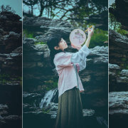 #Lightroom#
【第587期】风格：汉服人像；主题《与君言》阴阳潦倒俱灭／我借杯中物／隔空与君言，后期调色修图思路及方法借鉴，喜欢的可以参考，转需~（摄影，后期@珏珏珏子Jax ）