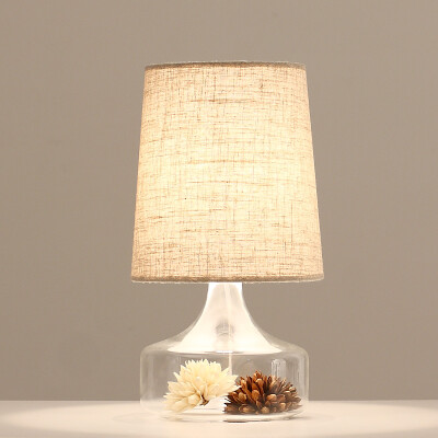 创意台灯，玻璃台灯，中式时尚设计卧室床头灯具。
