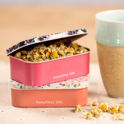 小清新可爱糖果密封罐 碎花便携式茶叶罐 迷你马口铁盒小号收纳盒