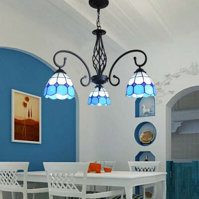 蒂凡尼简约现代吊灯，地中海风格餐客厅吊灯，吸顶灯具。