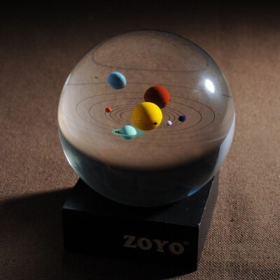 3D水晶太阳系 八大行星水晶球 大S推荐 创意礼物