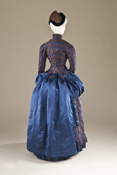 Woven Silk Faille and Satin Afternoon Dress, ca. 1885 via LACMA