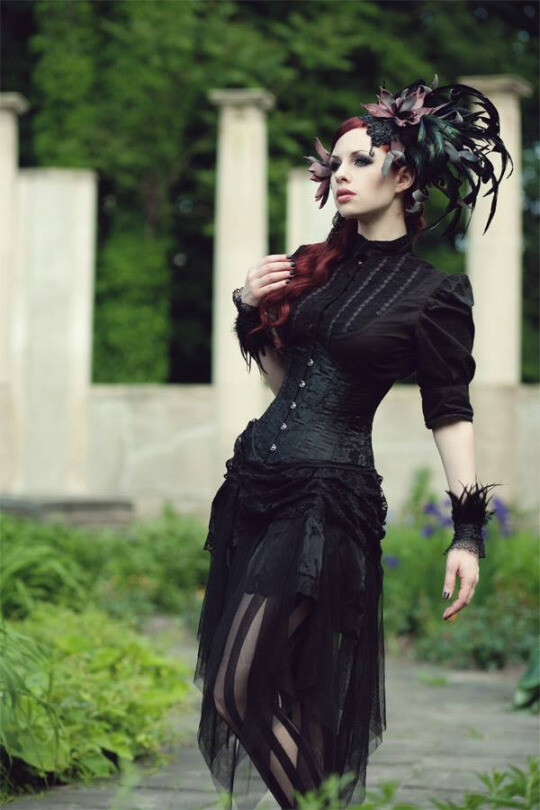 dark and goth lady have elegance. Beauty. Ninette