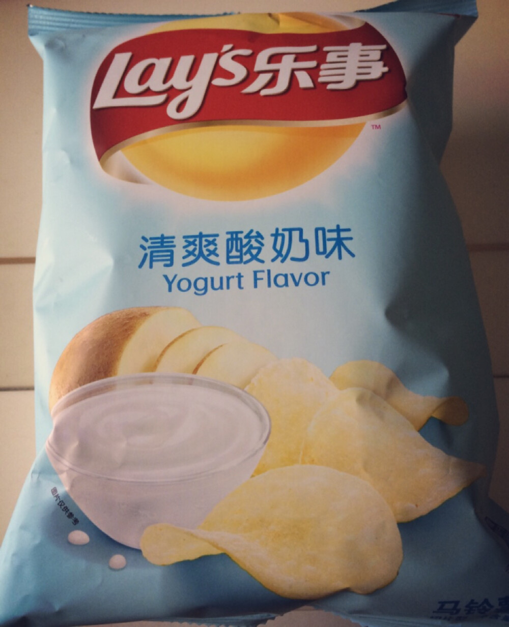 乐事薯片清爽酸奶味新品一出就买了但是并没有很好吃