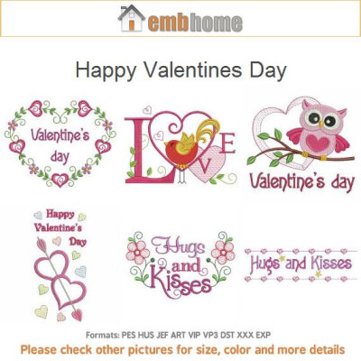 Happy Valentines Day Machine Embroidery Designs Instant Download
4x4&5x5 hoop 10 designs SHE5054