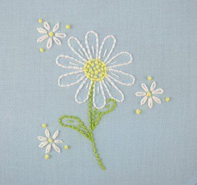 daisy hand embroidery pattern packet daisy embroidery