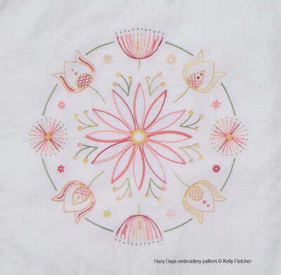 Hazy Days hand embroidery pattern