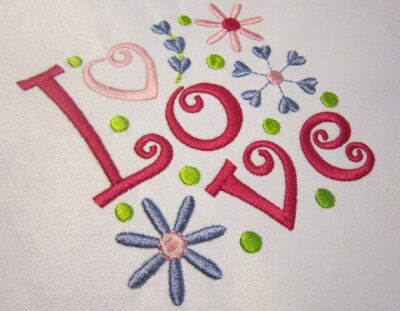 INSTANT DOWNLOAD Love Embroidery Design Machine Embroidery VA014