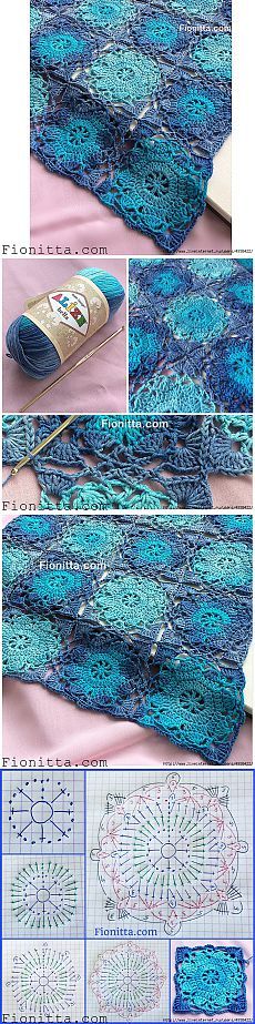 Pretty crochet pattern with diagram.