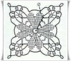 Crochet motif chart pattern