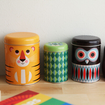 北欧OMM-design Ingela可爱铁罐三件套 杂物收纳盒零食糖果铁盒子