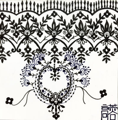 原创手绘 禅绕画 zentangle 装饰画 图案设计 图形设计