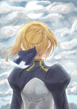 动画漫画同人手绘 『Fate』系列 P站 Saber 背影