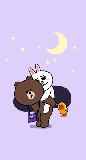 iPhone 壁纸 LINE cony brown 可妮 布朗