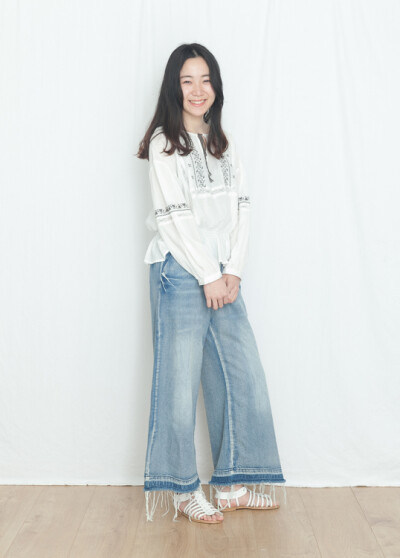 匡舟本色 欧美民族风嬉皮印第安 刺绣流苏泡泡袖收腰上衣 女