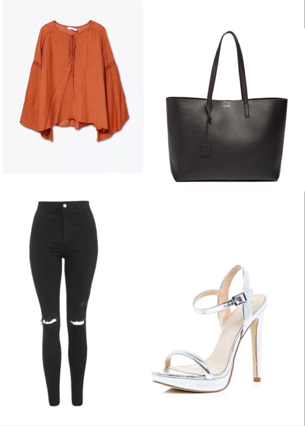 Top:Mango/Pants:Topshop/Shoes:River Island/Bag:Saint Laurent