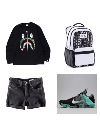 Top:Bape/Pants:H&M/Shoes:Nike Kobe 11 Elite Low ASG/Bag:Under Armour