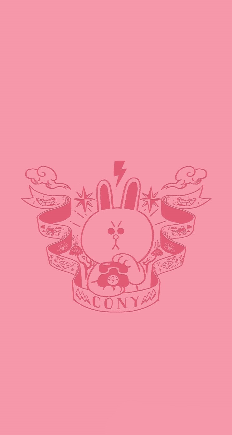 iPhone 壁纸 LINE cony brown 可妮 布朗