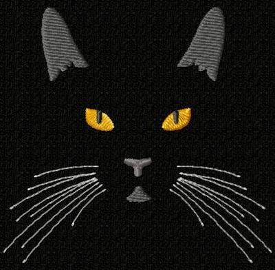 刺绣·黑猫