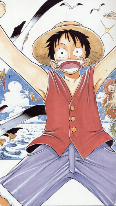 《ONE PIECE》（ワンピース）海贼王 原画 #尾田荣一郎# 集英社少年周刊JUMP 少年，热血