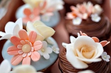 花朵cupcake