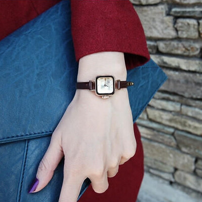 正品julius聚利时韩国时尚女表石英表精致皮带复古小巧学生手表