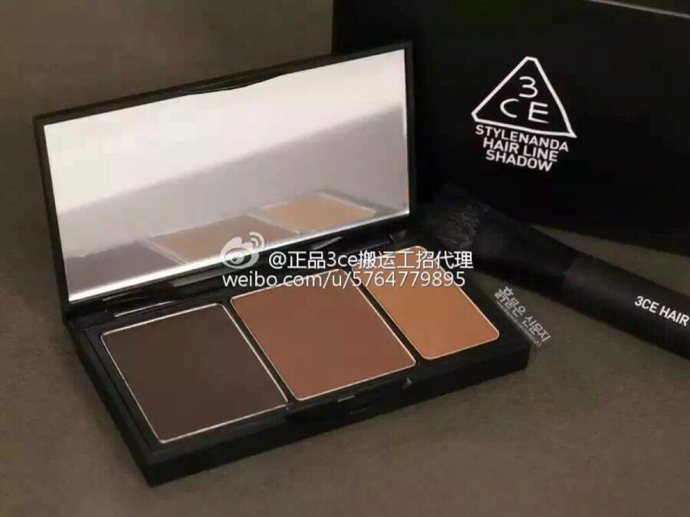 3ce新品HAIR LINE SHADOW多用修容粉， 眉粉 鼻影 侧影 发际线粉，一盒通通搞定。色号copper brown#