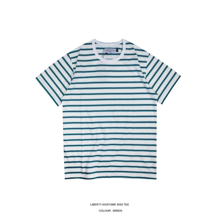 LIBERTY KOSTUME stripe tee 西瓜绿条纹短袖