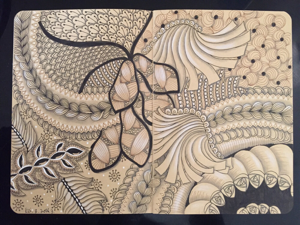 木瓜的畅想。公众号：逸绘禅绕艺术Zentangle 