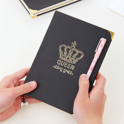 女皇布面本 烫金精装本 创意韩国文具随身日记笔记本 记事本子A6