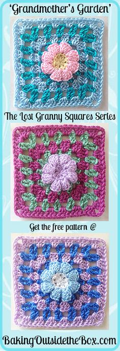 Garden Granny Squares ~ free pattern