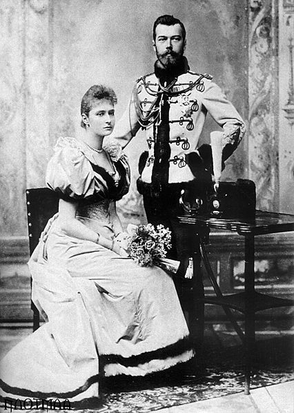 The engagement photograph of Tsar Nicholas II and Princess Alix of Hesse