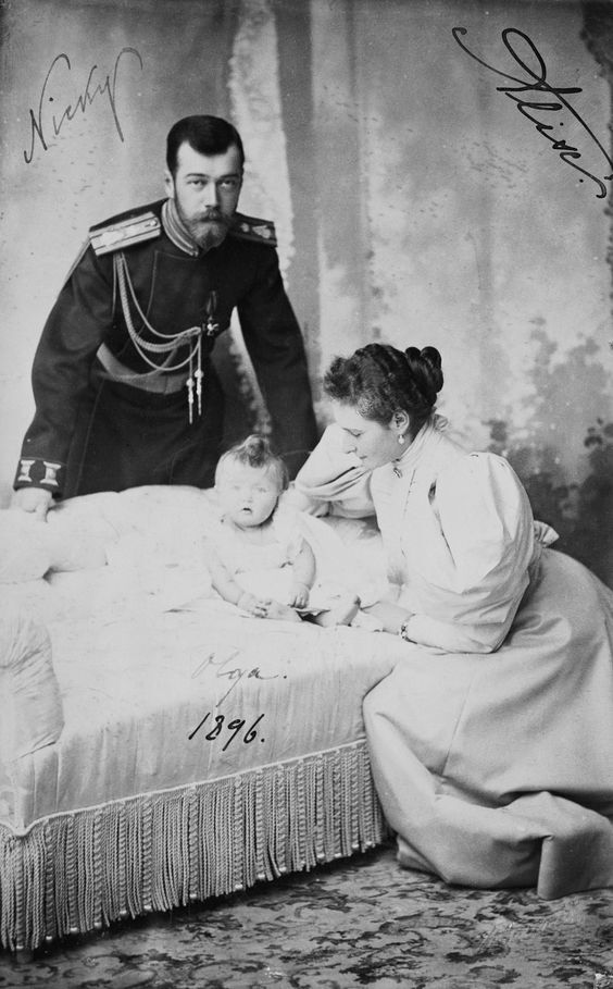 Tsar Nicholas II, Empress Alexandra Feodorovna and Grand Duchess Olga