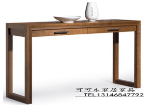 特价新中式榆木家具简约现代榆木写字台办公桌组合实木书桌电脑桌
