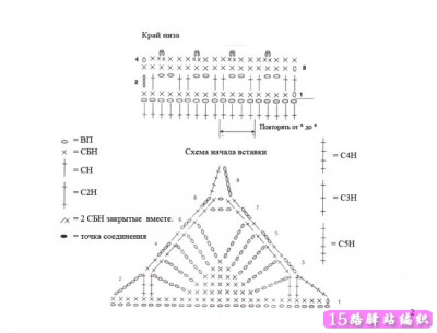 背带衣钩织图解