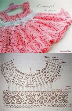 TRICO y CROCHET-madona-mía: Vestidos para bebe a ganchillo con patrón