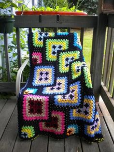 granny square afghan -