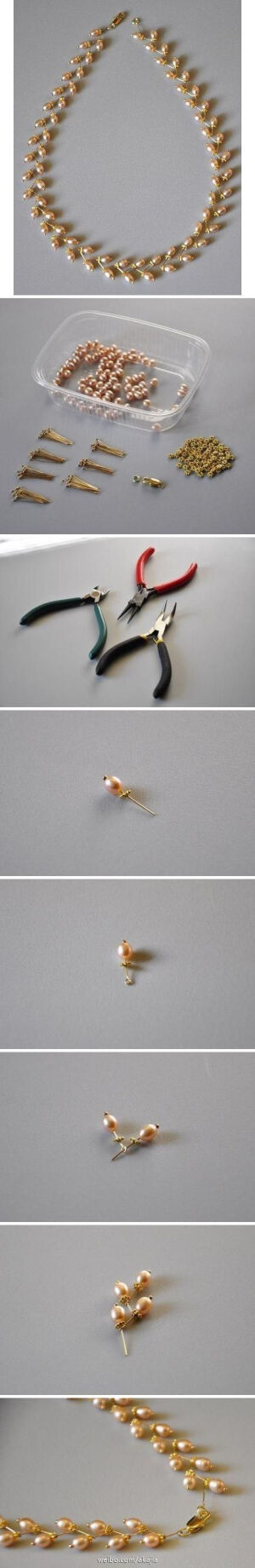 动动手~绝对媲美成品首饰~珍珠项链教程~DIY