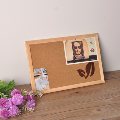 创意软木板照片墙背景墙记事留言板挂式家用水松板实木框图钉板