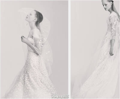 Elie Saab Bridal S/S 2017｜仙牌Elie Saab推出的首个婚纱系列～光是每季仙气腾腾的高定礼服和成衣已经无法满足，如今正式带着整个手工艺工坊涉足婚纱嫁衣界～Lookbook采用素描般效果的单色美学呈现