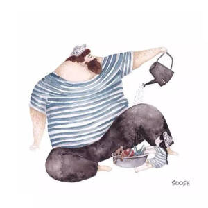一起欣赏来自插画师Aliya Askarova关于父爱的暖心水彩画，我们每个人都有一位好爸爸，保护着我们，爱着我们，记得对他好一点，常打个电话。