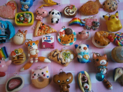 来自外网 Kawaii Polymer Clay Charms