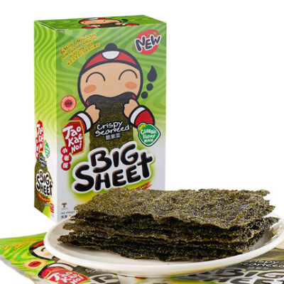 泰国小老板经典原味香脆紫菜海苔bigsheet12片43.2g 4盒多省包邮