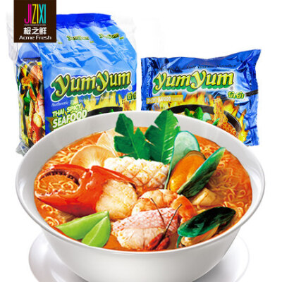 泰国进口 yumyum养养牌泰式香辣海鲜味方便面汤面速食泡面 5包装