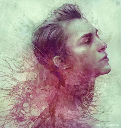 escume (Anna Dittmann) 唯美人物肖像插画少年插画梦幻插画