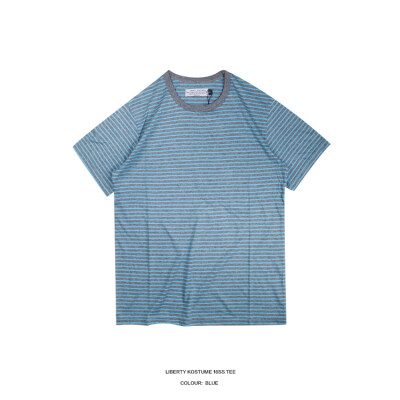 LIBERTY KOSTUME stripe tee 灰蓝条纹短袖