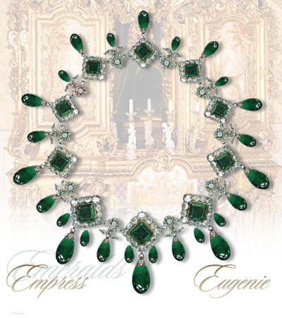 拿破仑三世的王后'欧吉尼的绿宝石项链'好漂亮哦