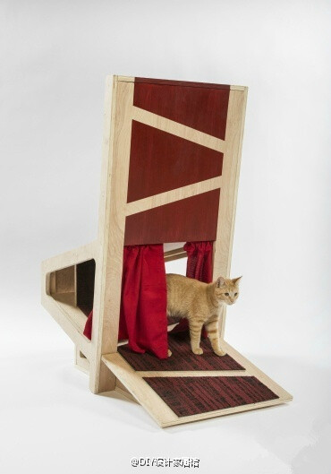 建筑师为猫咪们设计的充满艺术感的户外小屋~