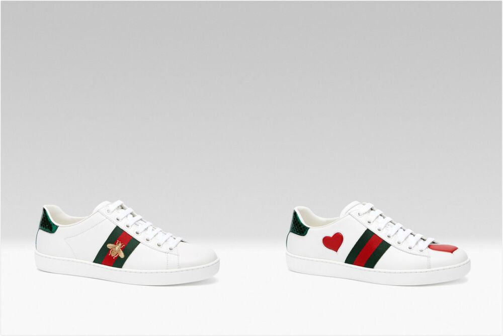 近几年几乎成为“爆款制造机”的 Gucci ，2016 年早秋系列的球鞋新款  Ace sneaker，怎么看都有点要成为“街鞋”的意思